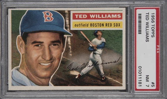 1956 Topps #5 Ted Williams – PSA NM 7